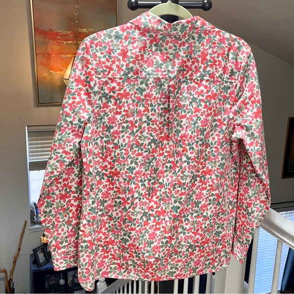💋NWOT💋 Appleseed’s Pink And Green Floral Tunic Pullover  Size M - Picture 3 of 7
